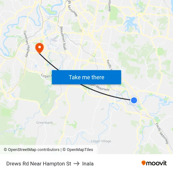 Drews Rd Near Hampton St to Inala map