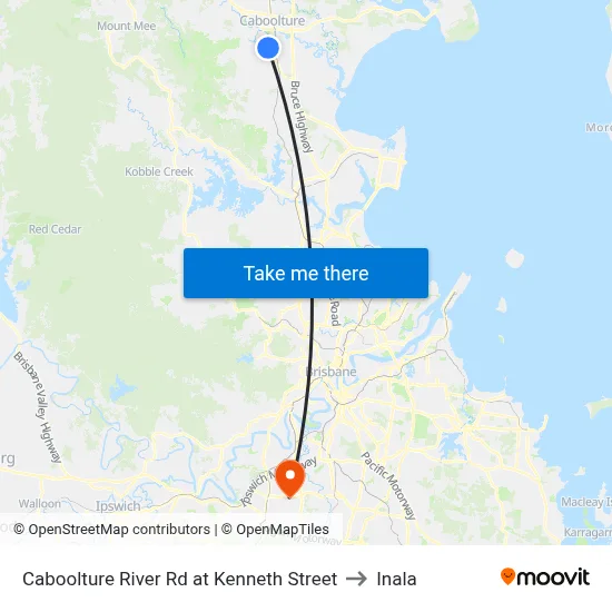 Caboolture River Rd at Kenneth Street to Inala map