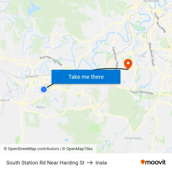 South Station Rd Near Harding St to Inala map