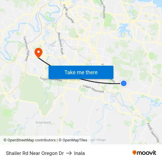 Shailer Rd Near Oregon Dr to Inala map