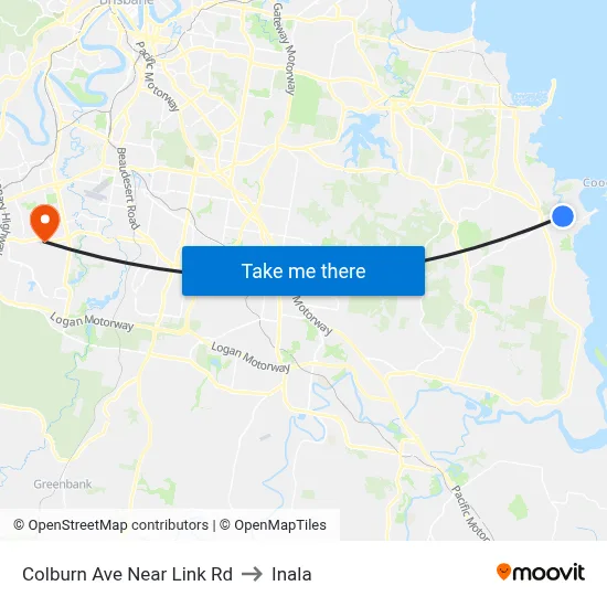 Colburn Ave Near Link Rd to Inala map