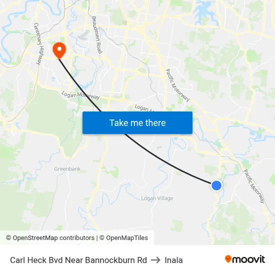 Carl Heck Bvd Near Bannockburn Rd to Inala map