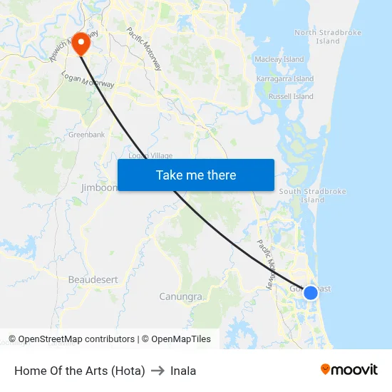 Home Of the Arts (Hota) to Inala map