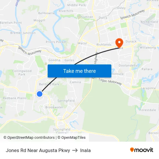 Jones Rd Near Augusta Pkwy to Inala map