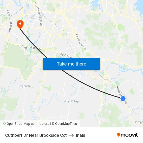 Cuthbert Dr Near Brookside Cct to Inala map