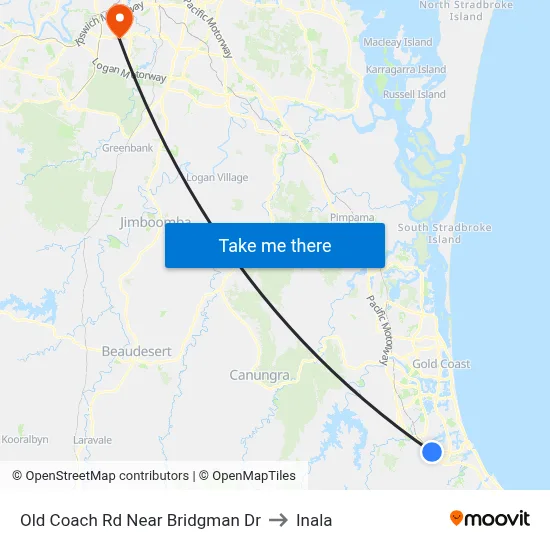 Old Coach Rd Near Bridgman Dr to Inala map