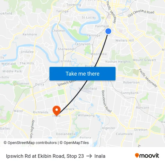 Ipswich Rd at Ekibin Road, Stop 23 to Inala map