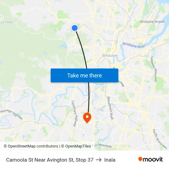 Camoola St Near Avington St, Stop 37 to Inala map