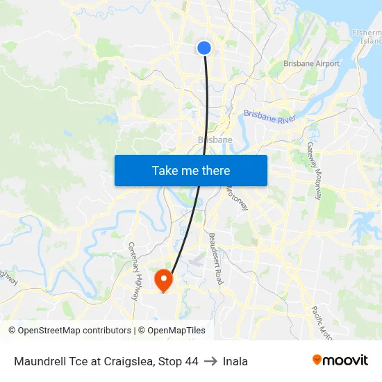 Maundrell Tce at Craigslea, Stop 44 to Inala map