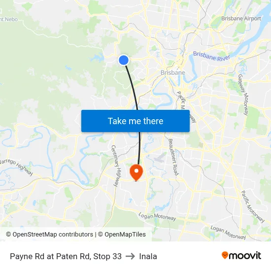 Payne Rd at Paten Rd, Stop 33 to Inala map