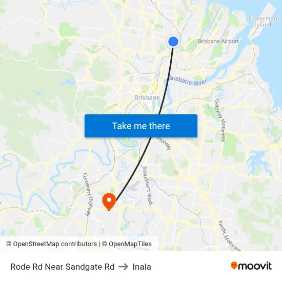 Rode Rd Near Sandgate Rd to Inala map