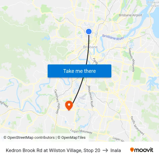 Kedron Brook Rd at Wilston Village, Stop 20 to Inala map