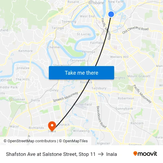 Shafston Ave at Salstone Street, Stop 11 to Inala map