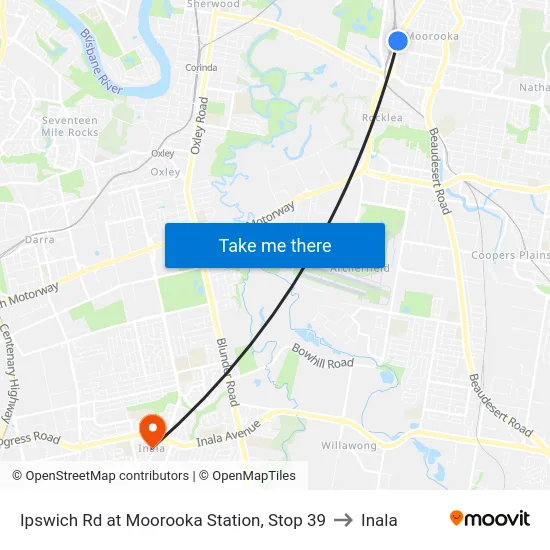 Ipswich Rd at Moorooka Station, Stop 39 to Inala map