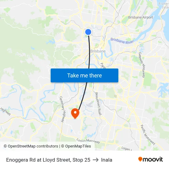 Enoggera Rd at Lloyd Street, Stop 25 to Inala map