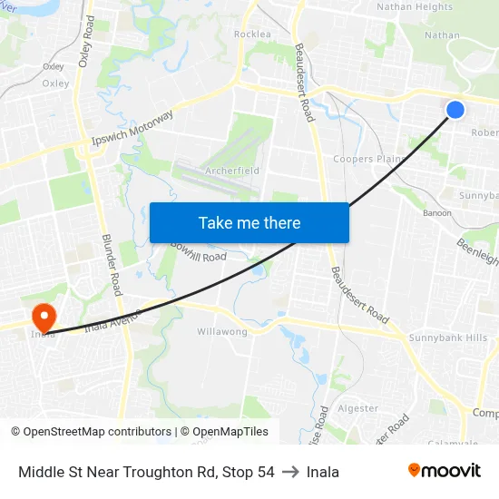 Middle St Near Troughton Rd, Stop 54 to Inala map