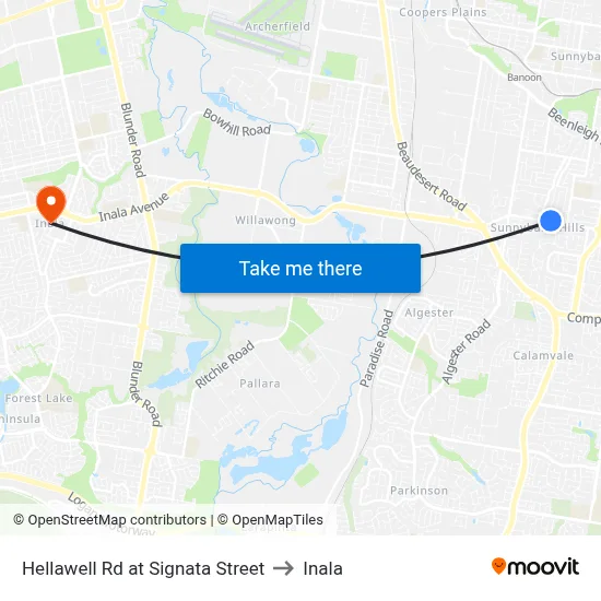 Hellawell Rd at Signata Street to Inala map