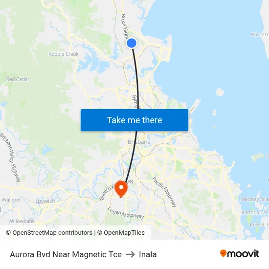 Aurora Bvd Near Magnetic Tce to Inala map