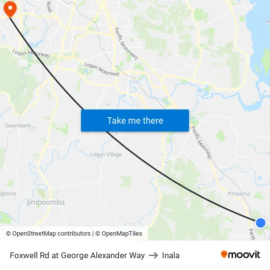 Foxwell Rd at George Alexander Way to Inala map
