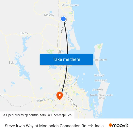 Steve Irwin Way at Mooloolah Connection Rd to Inala map
