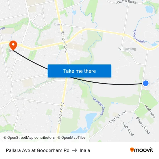Pallara Ave at Gooderham Rd to Inala map