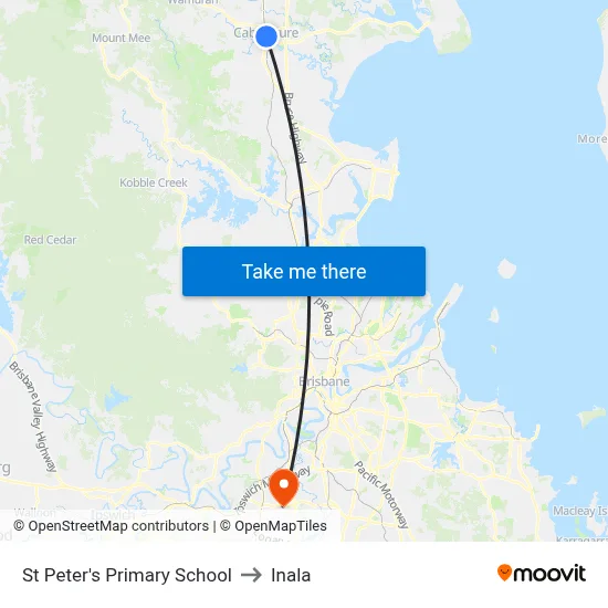 St Peter's Primary School to Inala map