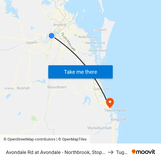 Avondale Rd at Avondale - Northbrook, Stop 60 to Tugun map