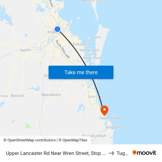 Upper Lancaster Rd Near Wren Street, Stop 25 to Tugun map