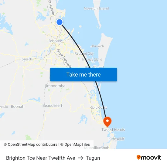 Brighton Tce Near Twelfth Ave to Tugun map