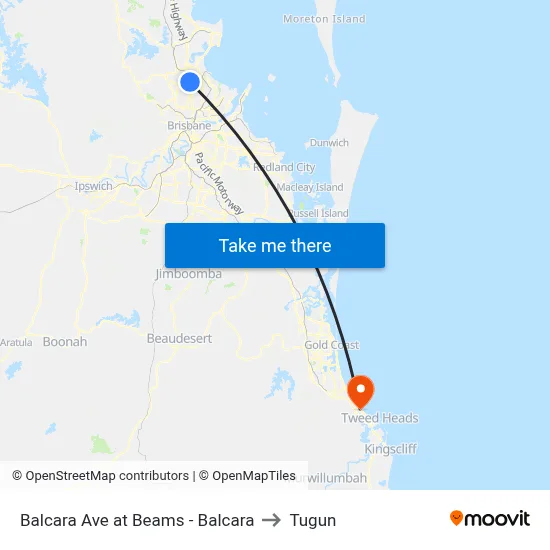 Balcara Ave at Beams - Balcara to Tugun map