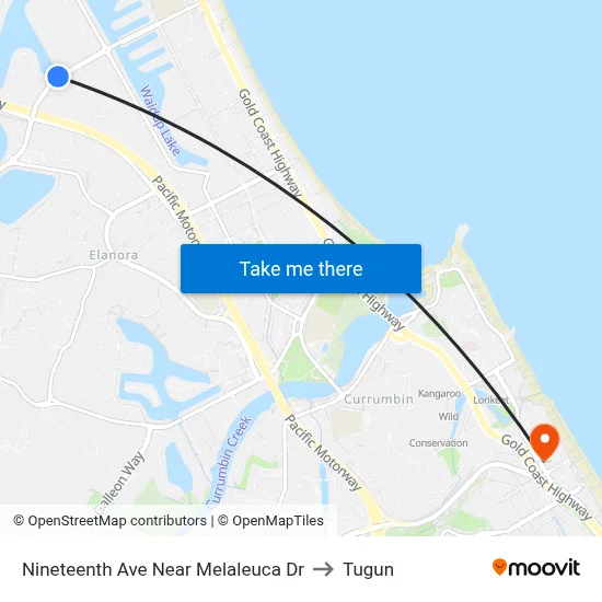 Nineteenth Ave Near Melaleuca Dr to Tugun map