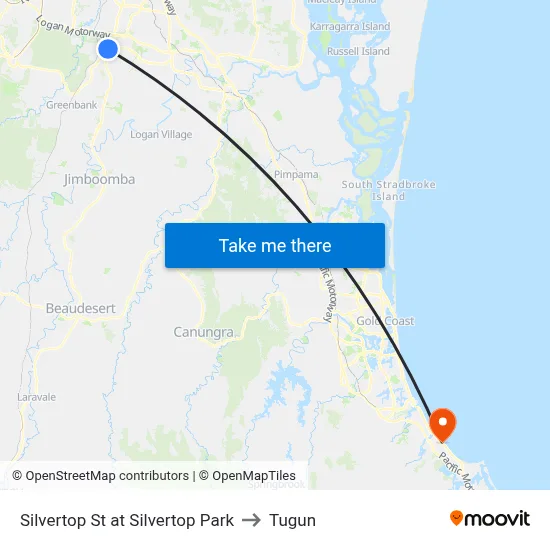 Silvertop St at Silvertop Park to Tugun map