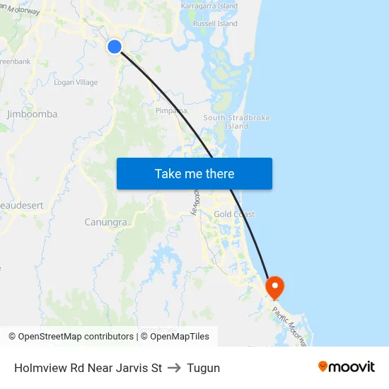 Holmview Rd Near Jarvis St to Tugun map