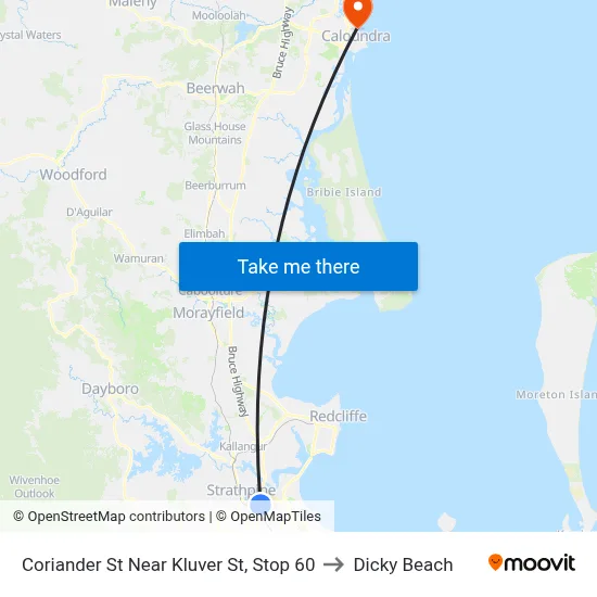 Coriander St Near Kluver St, Stop 60 to Dicky Beach map