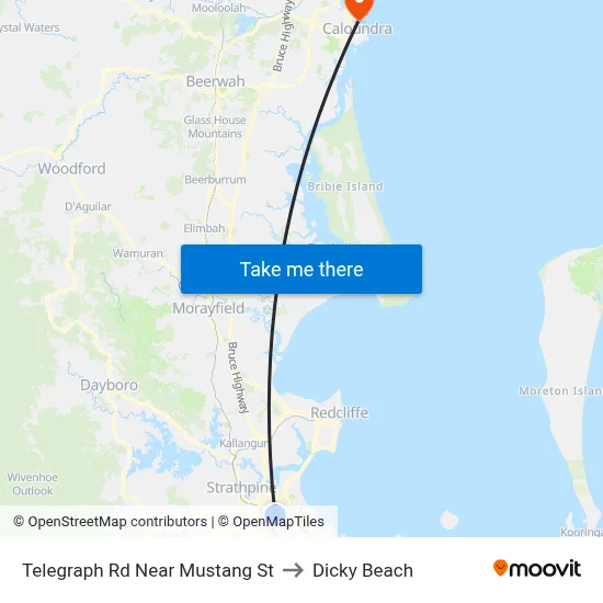 Telegraph Rd Near Mustang St to Dicky Beach map