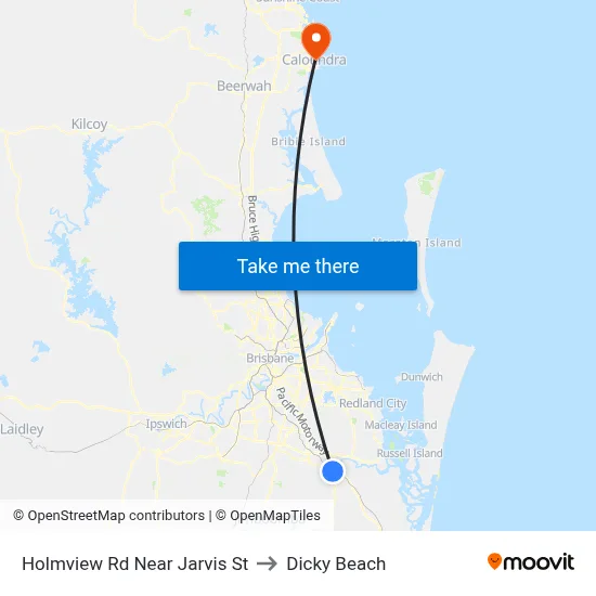 Holmview Rd Near Jarvis St to Dicky Beach map