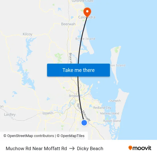 Muchow Rd Near Moffatt Rd to Dicky Beach map