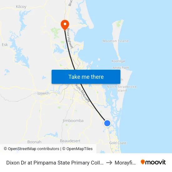 Dixon Dr at Pimpama State Primary College to Morayfield map