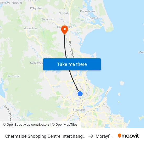 Chermside Shopping Centre Interchange H to Morayfield map