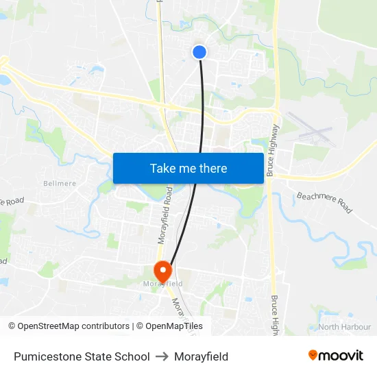 Pumicestone State School to Morayfield map