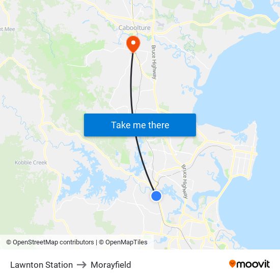 Lawnton Station to Morayfield map