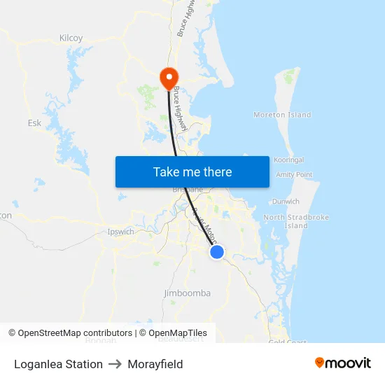 Loganlea Station to Morayfield map
