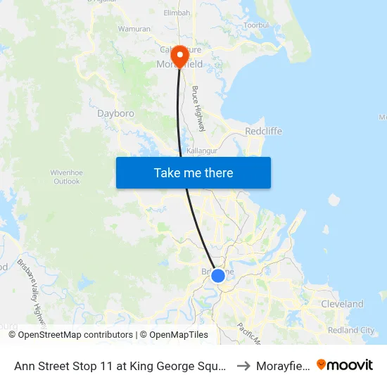 Ann Street Stop 11 at King George Square to Morayfield map