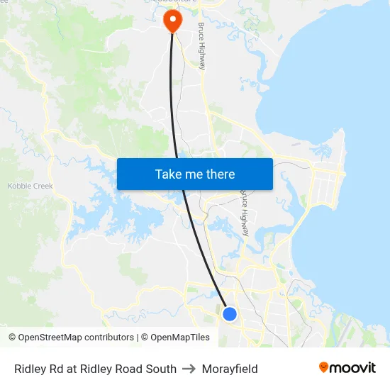 Ridley Rd at Ridley Road South to Morayfield map