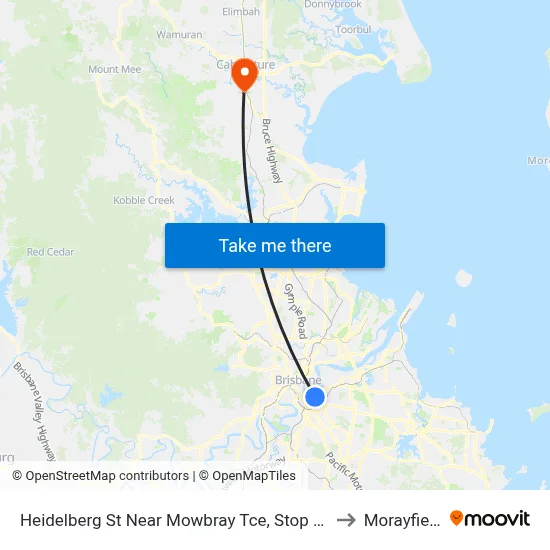 Heidelberg St Near Mowbray Tce, Stop 14 to Morayfield map
