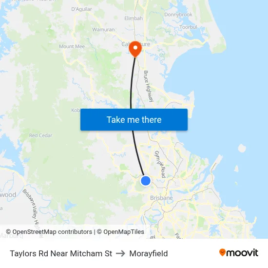 Taylors Rd Near Mitcham St to Morayfield map