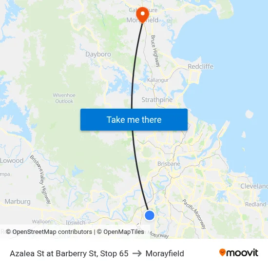 Azalea St at Barberry St, Stop 65 to Morayfield map