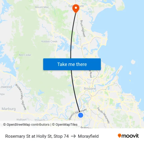 Rosemary St at Holly St, Stop 74 to Morayfield map