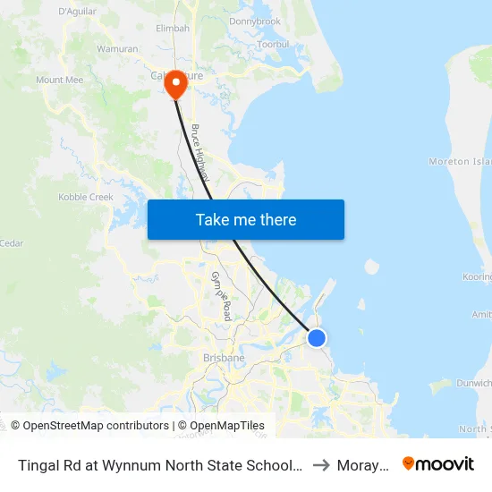 Tingal Rd at Wynnum North State School, Stop 10/5 to Morayfield map