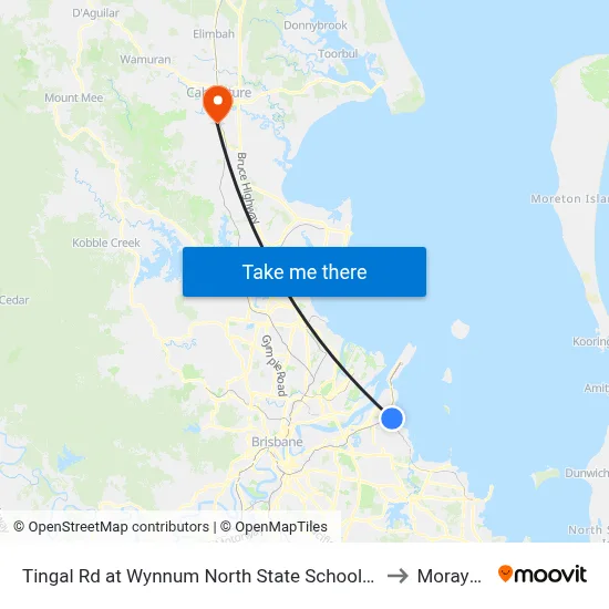 Tingal Rd at Wynnum North State School, Stop 10/5 to Morayfield map